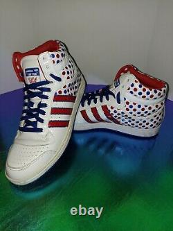 VERY RARE Adidas Top Ten High Size 9.5 Red White Blue Limited Edition