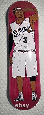 VERY RARE Allen Iverson NBA 76ers Spectrum Limited Edition Skateboard Deck AUTO
