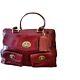 Very Rare Coach Peyton Ltd Ed Archival Red Patent Handbag Lg Satchel Dustbag New