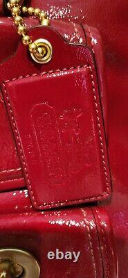 VERY RARE Coach Peyton Ltd Ed Archival Red Patent Handbag Lg Satchel Dustbag NEW