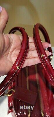 VERY RARE Coach Peyton Ltd Ed Archival Red Patent Handbag Lg Satchel Dustbag NEW