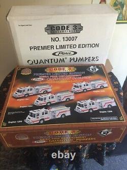 VERY RARE Code 3 #13007 Limited Edition Mesa Fire Department Quantum Pumpers set