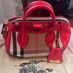 VERY RARE HTF! Burberry Prorsum Limited Edition Red Metallic Plaid Handbag