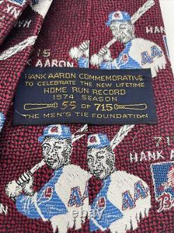 VERY RARE Hank Aaron Limited Edition Numbered Commemorative 55/715 Homerun Tie