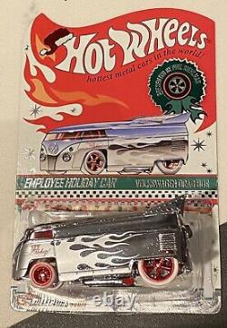 VERY RARE Hot Wheels 2009 Holiday Employee Car VW DRAG BUS MIT Loose with Card
