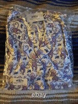 VERY RARE LIMITED -Roller Rabbit Monkey Polo Pajamas LAVENDER Purple XXXS