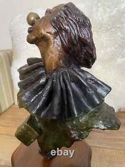 VERY RARE Limited Edition'Opening Night' Bronze Clown Sculpture by Paul Wegner