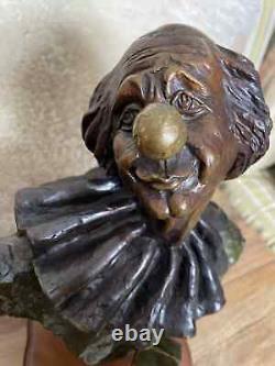 VERY RARE Limited Edition'Opening Night' Bronze Clown Sculpture by Paul Wegner