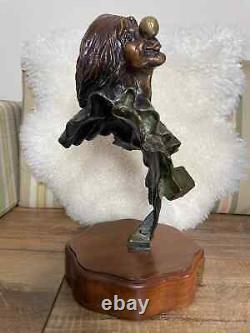 VERY RARE Limited Edition'Opening Night' Bronze Clown Sculpture by Paul Wegner