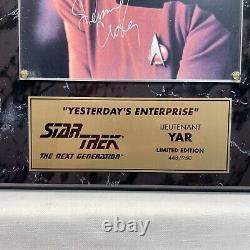 VERY RARE Star Trek TNG DENISE CROSBY Lt. Yar Autograph Limited Edition Plaque