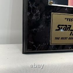 VERY RARE Star Trek TNG DENISE CROSBY Lt. Yar Autograph Limited Edition Plaque