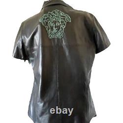 Versace Leather Top With Medusa Very Rare Limited Edition 10