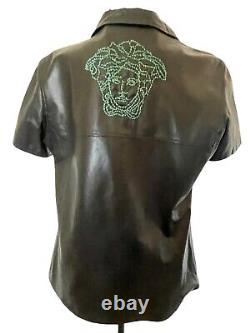 Versace Leather Top With Medusa Very Rare Limited Edition 10