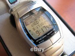 Very RARE! NEW Vintage NOS? CASIO HBZ-100J Limited SS LCD? Data Bank watch