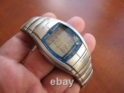 Very RARE! NEW Vintage NOS? CASIO HBZ-100J Limited SS LCD? Data Bank watch