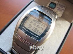 Very RARE! NEW Vintage NOS? CASIO HBZ-100J Limited SS LCD? Data Bank watch