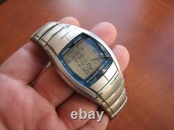 Very RARE! NEW Vintage NOS? CASIO HBZ-100J Limited SS LCD? Data Bank watch