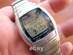 Very RARE! NEW Vintage NOS? CASIO HBZ-100J Limited SS LCD? Data Bank watch