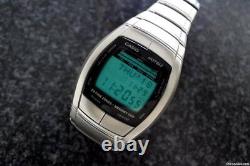 Very RARE! NEW Vintage NOS? CASIO HBZ-100J Limited SS LCD? Data Bank watch