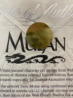 Very RARE Original Disney Princess Mulan Animation Cel Employees Only WOW