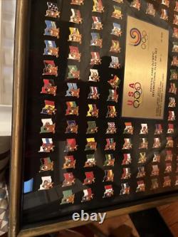 Very Rare 1988 Olympic International Flag Pins Set Limited Edition 0459/8888