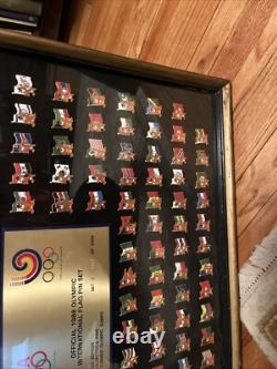 Very Rare 1988 Olympic International Flag Pins Set Limited Edition 0459/8888