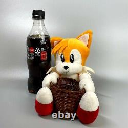 Very Rare 1996 Sonic the Hedgehog Basket Tails Plush doll SEGA 7 limited