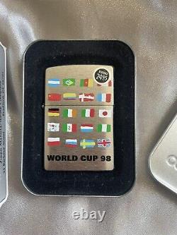 Very Rare 1997 Limited Zippo Football Soccer Fifa Flags World Cup France 1998