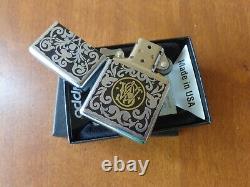 Very Rare 2007 Limited Zippo Lighter Logo Firearms Smith & Wesson Pat. 2032695