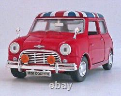 (Very Rare)'65 Morris Mini Cooper S (Red/Union Jack Top) 118 Die Cast-No Box