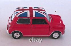 (Very Rare)'65 Morris Mini Cooper S (Red/Union Jack Top) 118 Die Cast-No Box