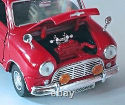 (Very Rare)'65 Morris Mini Cooper S (Red/Union Jack Top) 118 Die Cast-No Box