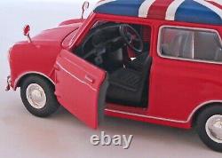 (Very Rare)'65 Morris Mini Cooper S (Red/Union Jack Top) 118 Die Cast-No Box