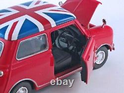 (Very Rare)'65 Morris Mini Cooper S (Red/Union Jack Top) 118 Die Cast-No Box