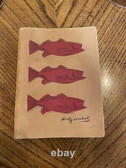 Very Rare Andy Warhol Small Leather Journal Book Fish 93 Of 1000 1983 Limited Ed