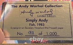 Very Rare Andy Warhol Small Leather Journal Book Fish 93 Of 1000 1983 Limited Ed