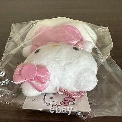 Very Rare Angel Hello Kitty Korea limited plush keychain cloud pink Sanrio #719