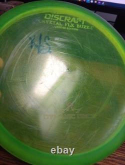 Very Rare Dynamic Discs Stamped Discraft Limited Edition Crystal Flx Buzzz