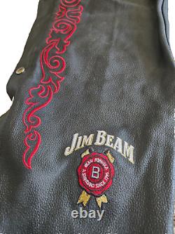 Very Rare! Jim Beam Limited Branded Genuine Leather embroidered Chaps M