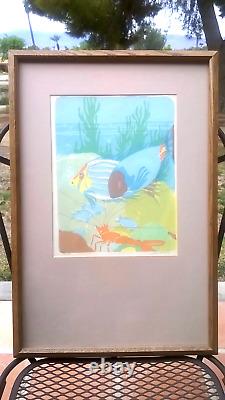 Very Rare Jim Warren Signed and Numbered Ocean Life Limited Edition Watercolor
