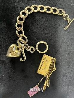 Very Rare Juicy Couture Limited Edition Love Letter Charm and Bracelet