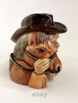 Very Rare Kevin Francis Cowboy (brown) Ceramic Face Pot Limited Edition Of 1