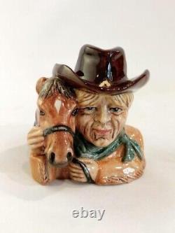 Very Rare Kevin Francis Cowboy (brown) Ceramic Face Pot Limited Edition Of 1