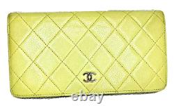 Very Rare! Limited Color! CHANEL Matelasse COCO long wallet From Japan