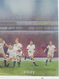 Very Rare Limited Edition England Rugby Team The Triple Crown 1996 Not Framed