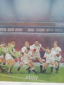 Very Rare Limited Edition England Rugby Team The Triple Crown 1996 Not Framed