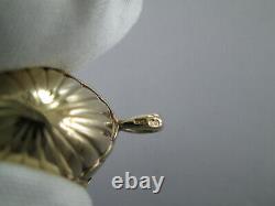 Very Rare Limited Edition Sarah Faberge Gold Pt Silver Egg Diamond Pendant Pearl