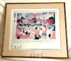 Very Rare Limited Frame Print By Paul Klee Of His Trip To St. Germain In 1914