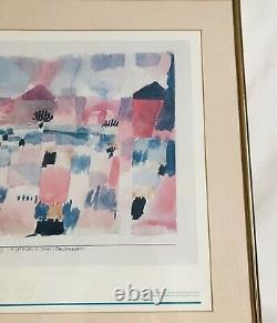 Very Rare Limited Frame Print By Paul Klee Of His Trip To St. Germain In 1914