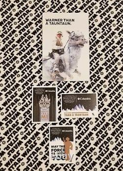 Very Rare Limited-edition Star Wars Echo Base Columbia Jacket Card + 3 Stickers